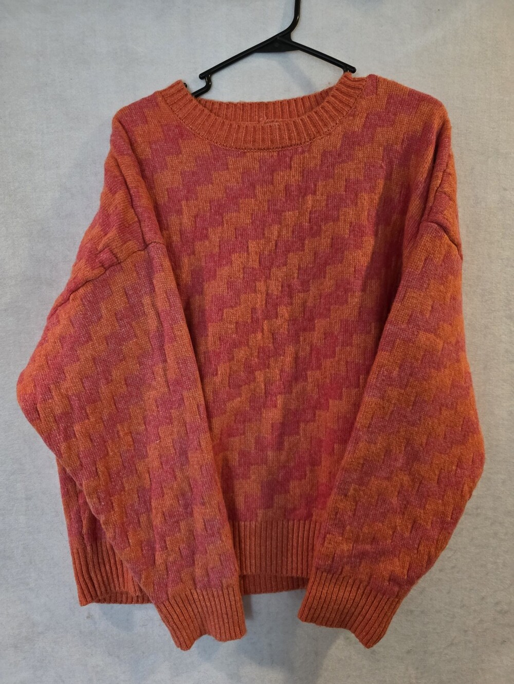 Le Lis Women's Houndstooth Long Sleeve Sweater Size Large
